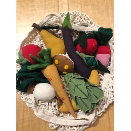 Bolsa de Crochet con frutas y verduras